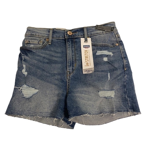 Denizen from Levi's Pants - NWT Denizen distressed 5 pocket high waisted Levi jean shorts juniors size 3